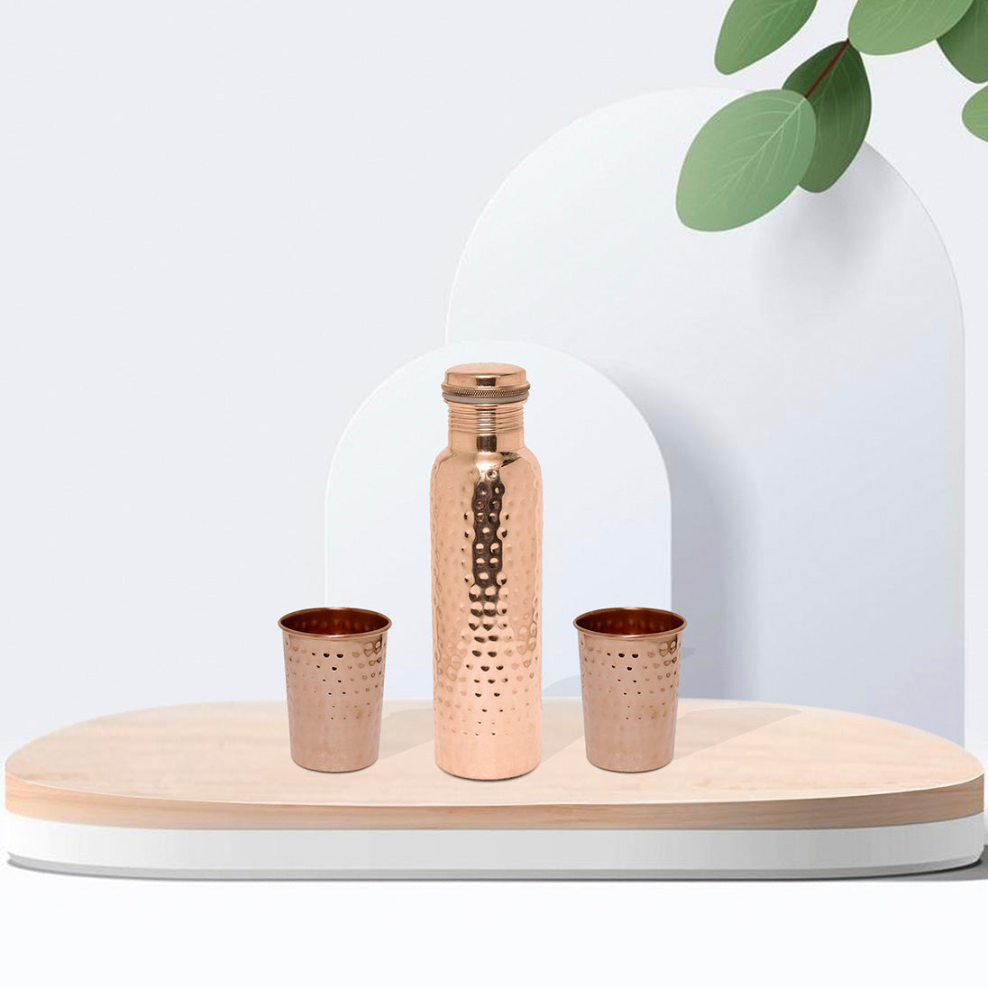 Hammered Bottle + 2 Glass