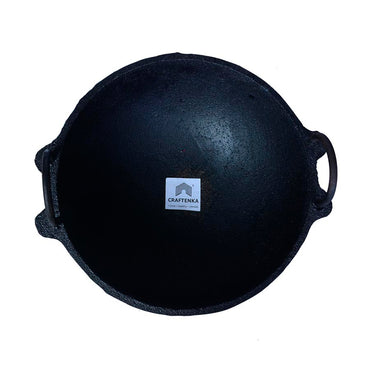 Wire Kadhai -(10 inch / 25 cm) + Dosa Tawa (12 inch / 30 cm) + Cast Iron Pannirayam/Appam - 12 Cavity (29 Cm/ 11.5 Inch)