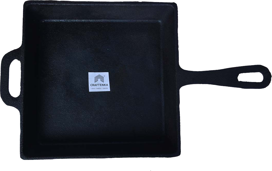 Square Skillet Pan Long handle (10 Inch / 25 Cm)