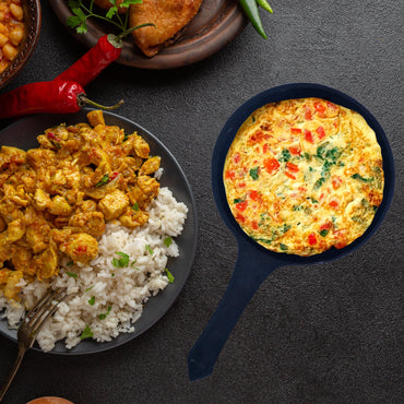 Cast Iron Mini Omlette Pan / Tadka / Fry Pan (19 cm / 7.5 inch)